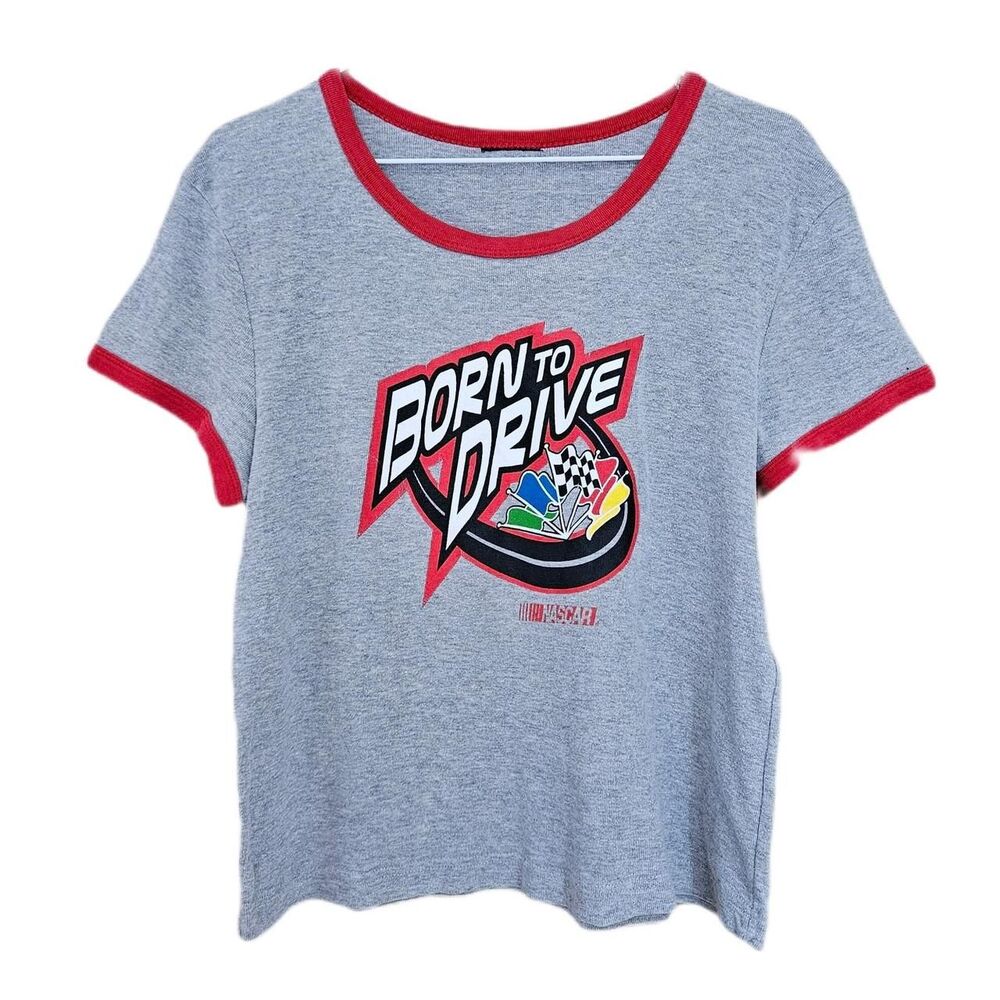 90s y2k racing streetwear nascar ringer graphic tee